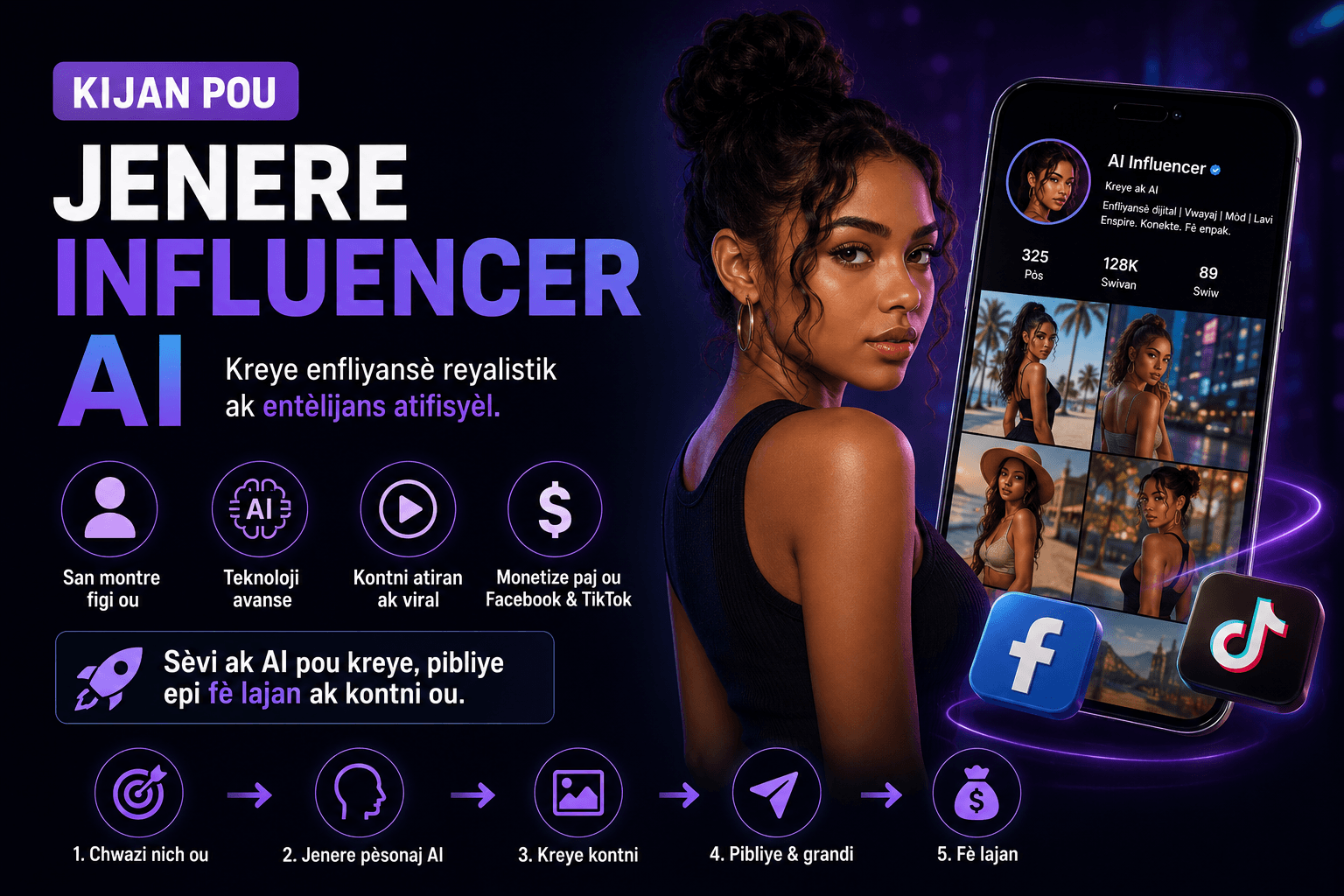 Kijan Pou Kreye Yon Influencer AI